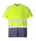 T-shirt coton bicolore haute visibilité