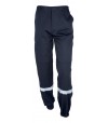 Pantalon de sécurité incendie bleu marina avec bande réflechissantes