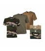 Pack 3 Tee shirt Militaire couleur camouflage, beige et marron homme