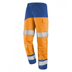 Pantalon FLUO SAFE XP orange/bleu bugatti
