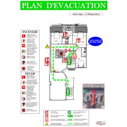 Plan d'évacuation - Papier - Cadre clic-clac